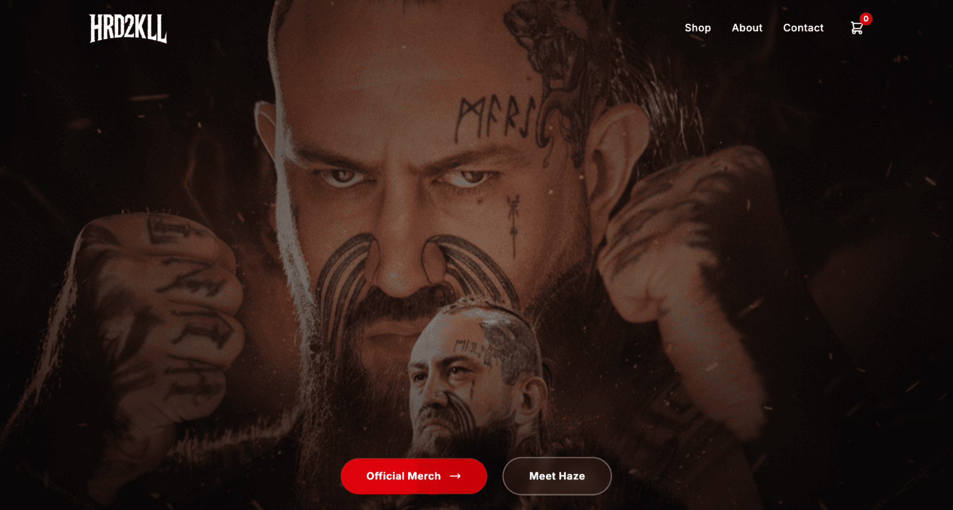 Hard2Kill Apparel custom Shopify store built by Tiberius Digital