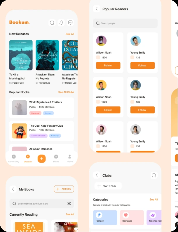 Designing a Modern Social Media App for Book Lovers
