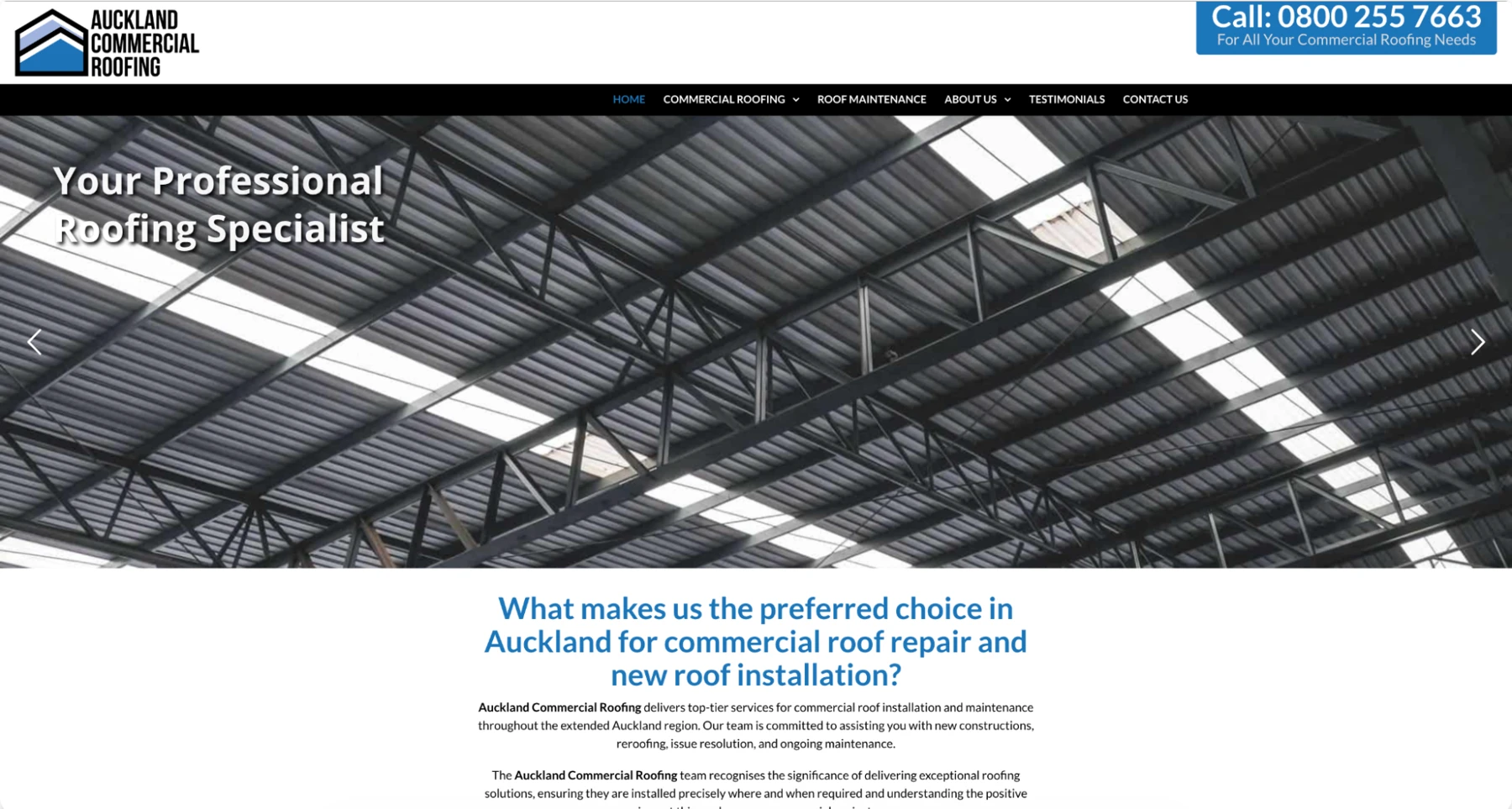 Previous website - homepage